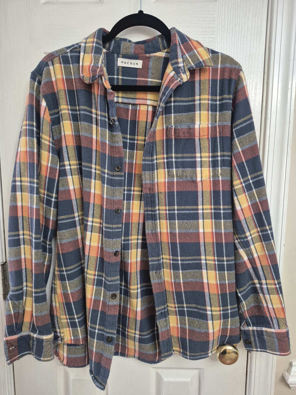 PacSun Blue Plaid Flannel Shirt - Men's Casual Button-Up